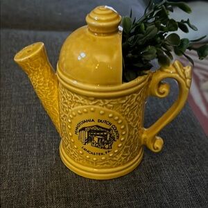 Yellow Pennsylvania Dutch Country Teapot Planter